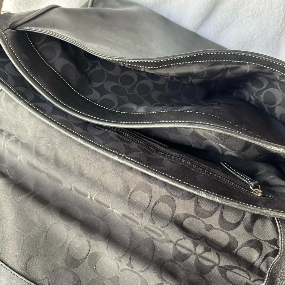 Vintage COACH Morgan Messenger Bag Black Leather Briefcase Travel Laptop 6457 - Picture 8 of 12